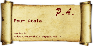 Paur Atala névjegykártya